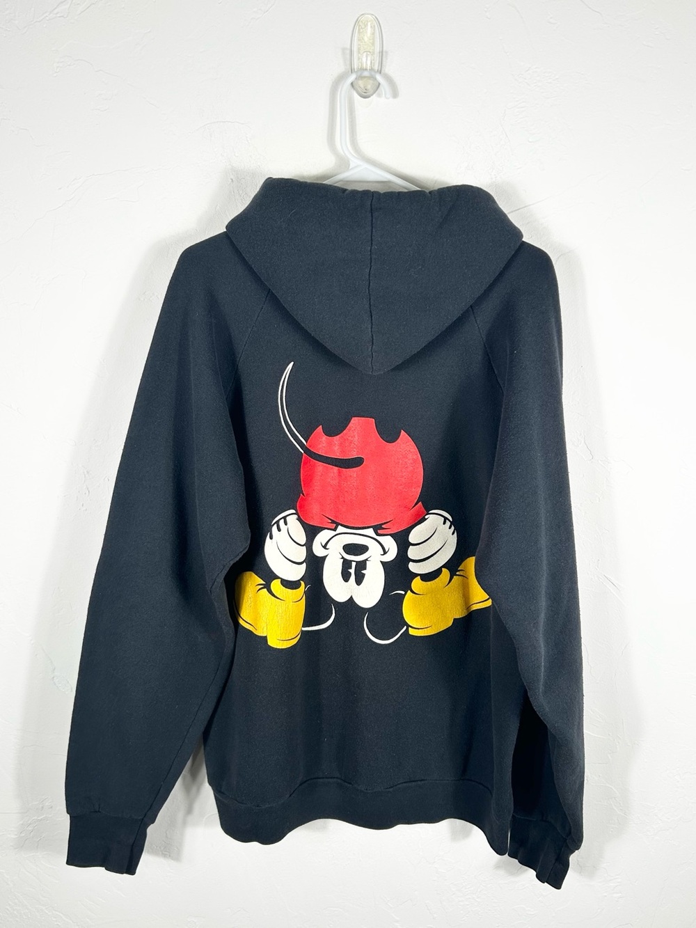 👁️Vintage 90s Mickey & Co Disney Black Hiding Graphic Pullover Hoodie